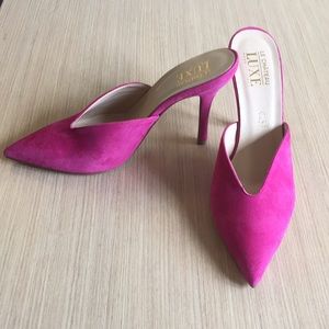 BNWT Pink Suede Mules